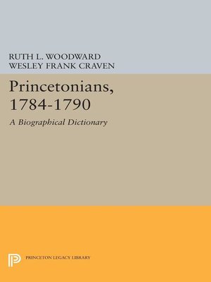 cover image of Princetonians, 1784-1790